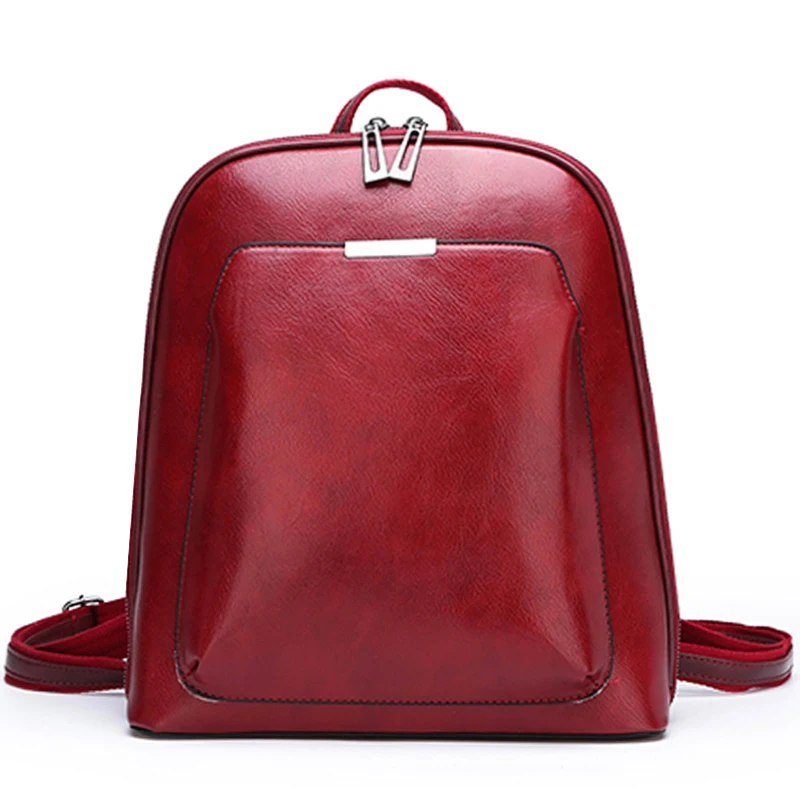 Multifunctional Luxury Leather 3 In 1 Backpacks Vintage Women Shoulder Crossbody Bookbags High Quality Ladies Traveling Bagpack