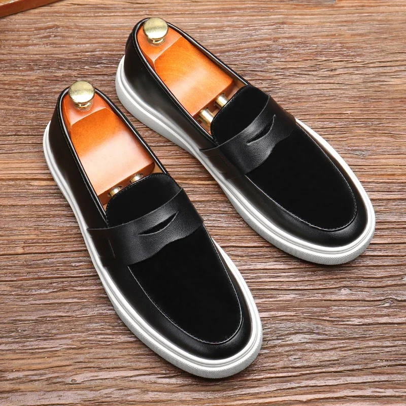 Luxury Men's Casual Slip-on Leather Shoes Men Classic British