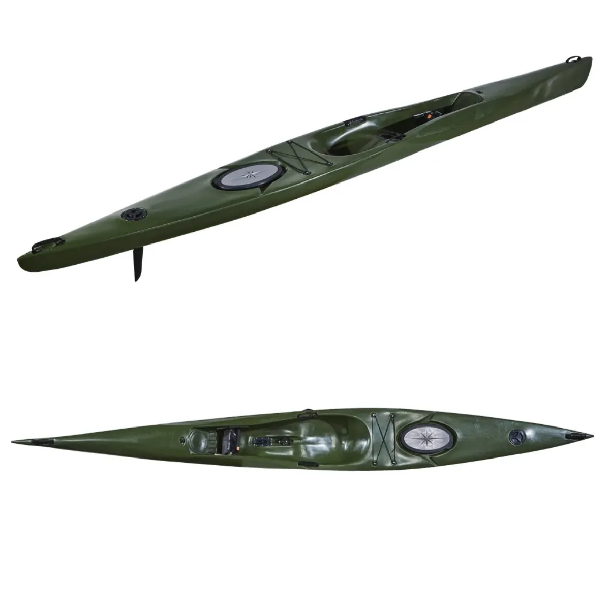 

16ft 5m Long Slim 1 Paddler Light Professional Sit in Racing Ocean Kayak Ship To The Port