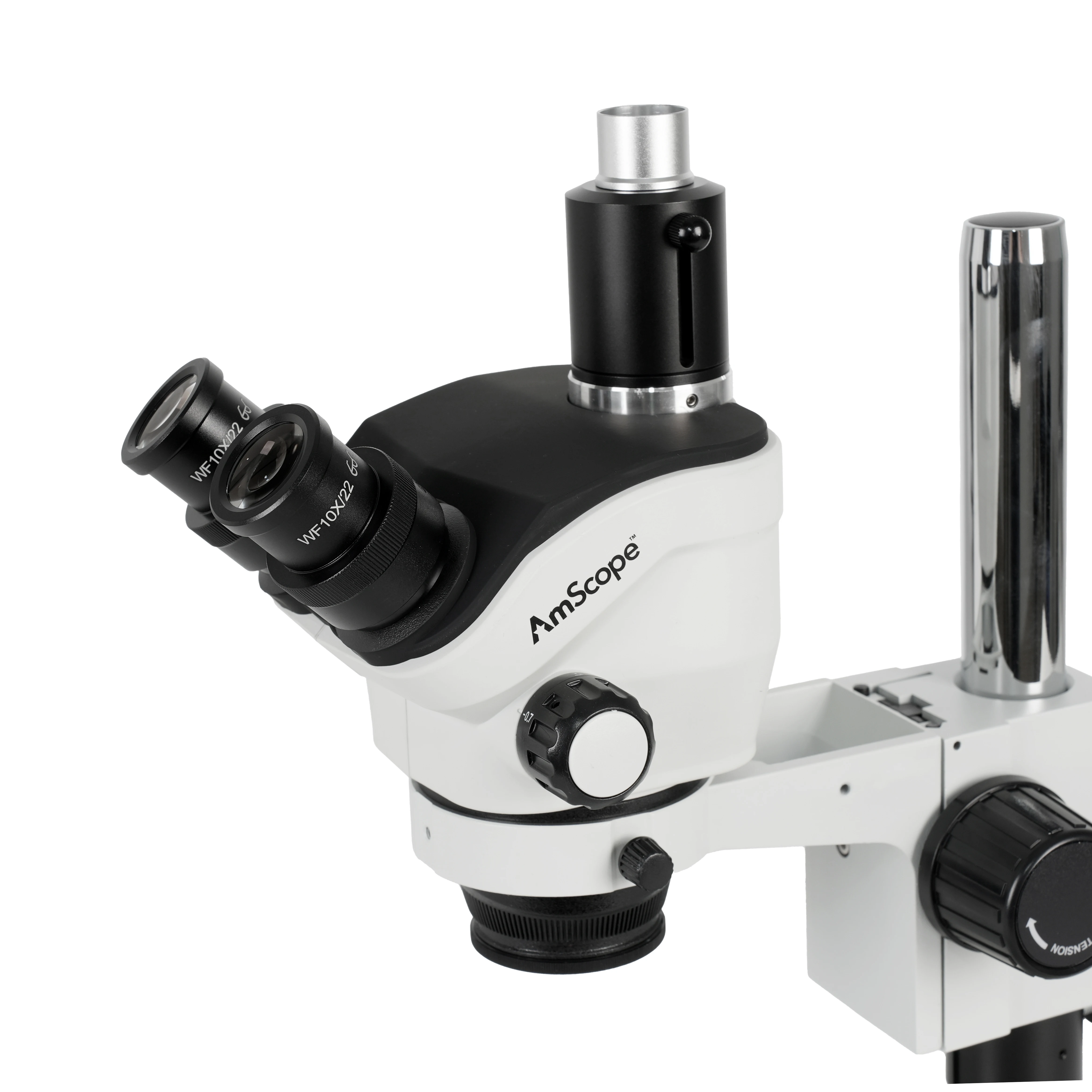 휴대폰 수리에 권장 - AmScope 7X-50X 동시 초점 삼안 실체 현미경 헤드