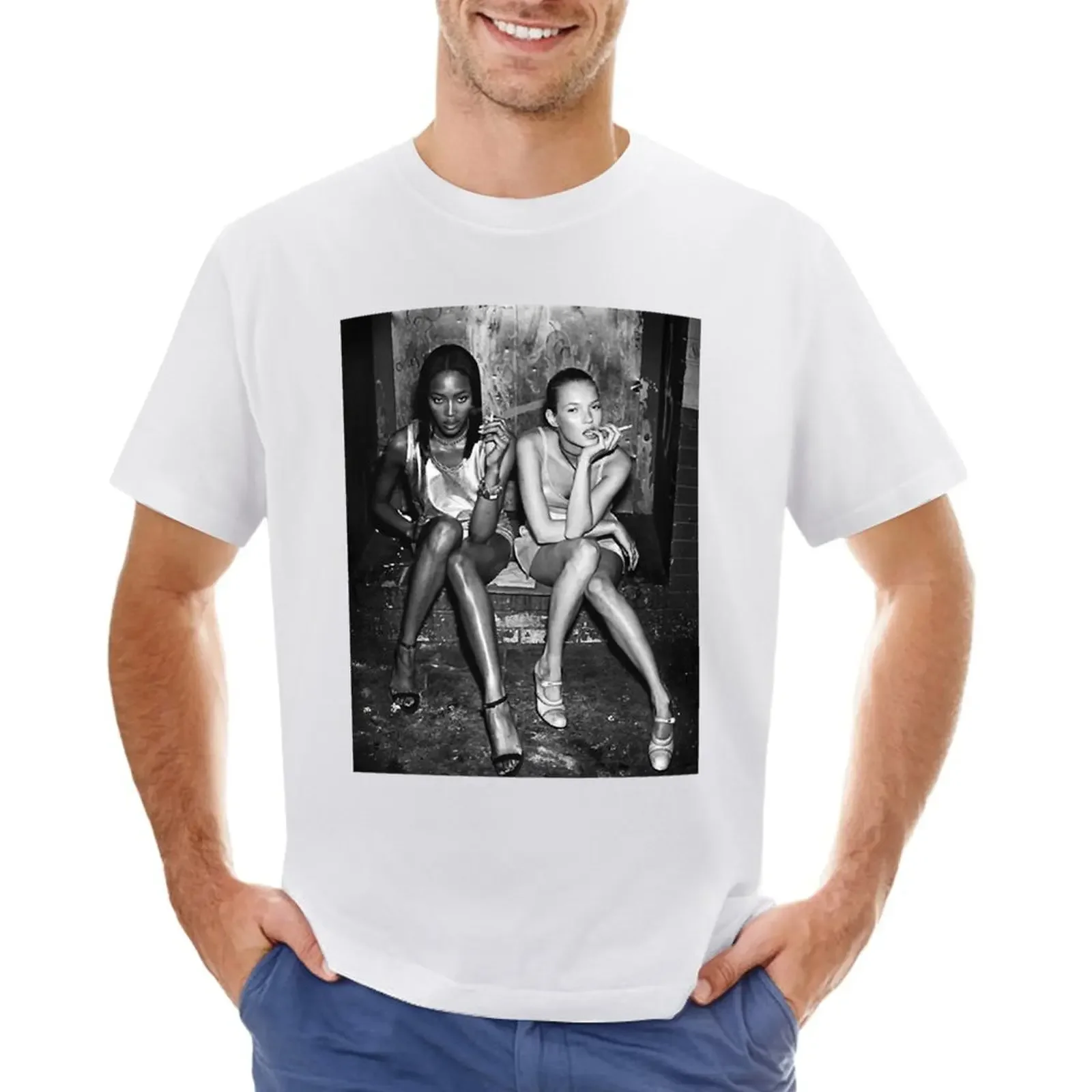 Regalo Per Gli Uomini Maglione Kate Moss Collins Vintage Photograp T-Shirt Sweat Tees Graphics Magliette Divertenti Per Gli Uomini