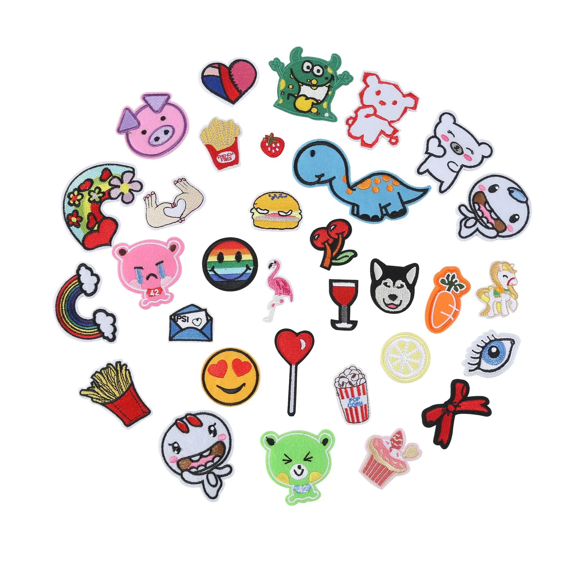 Clothing Patches Cartoon Fruit Patches Thermoadhesive Patches Cute Animal Patch Iron on Embroidery on Clothes Applique