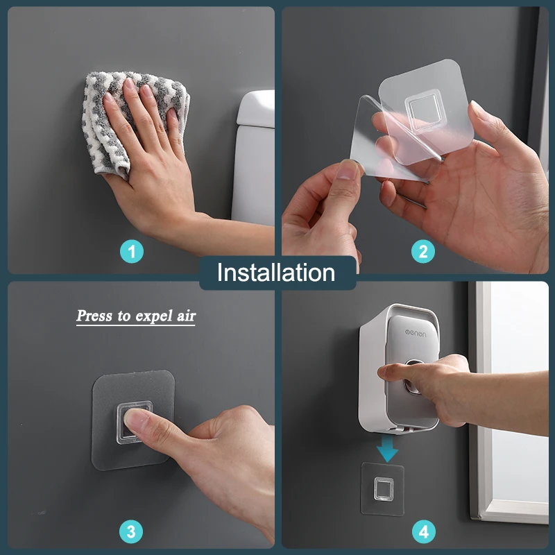 Toothpaste Squeezer Automatic Toothpaste Dispenser Squeezer With Toothbrush Holder Wall Mounted Bathroom Accessories Sets