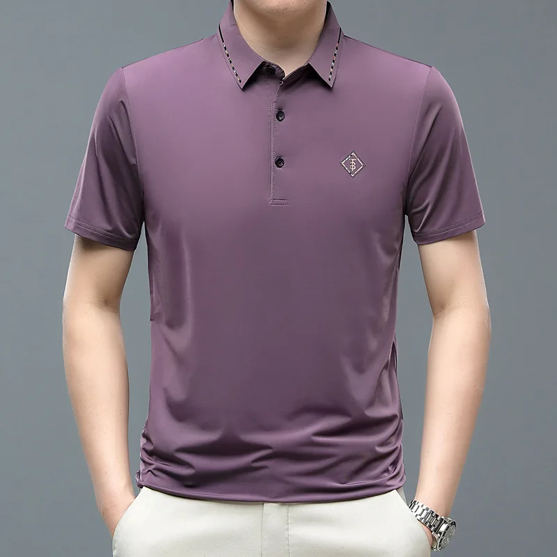 

Fashion New-design Summer Cotton Mens Polos Shirts Short Sleeve Casual Lapel Sportswear Tees Clothing Ops