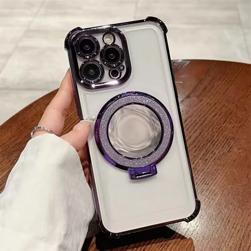 Electroplated Magnetic Stand Phone Case