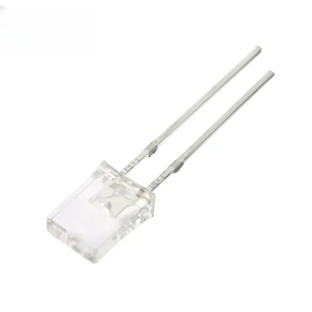 100PCS Square 2*5*7mm LED Diode LED Transparent Luminescence Lights Diodes Kit White Red Yellow Blue Green for Electronic DIY