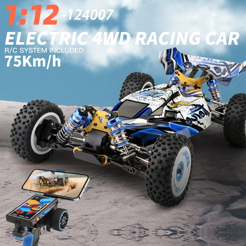 Electric High Speed RC Car 4WD Vehicle Blue