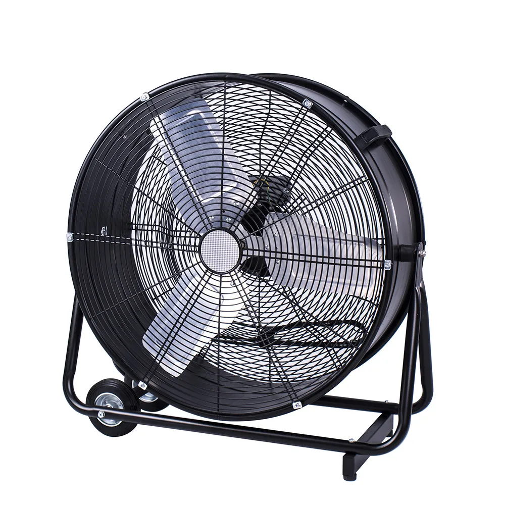 24'' 600mm Portable Quiet Heavy Duty Garage Cool Air Shop Warehouse Industrial Blower Drum Fan 110V 220V