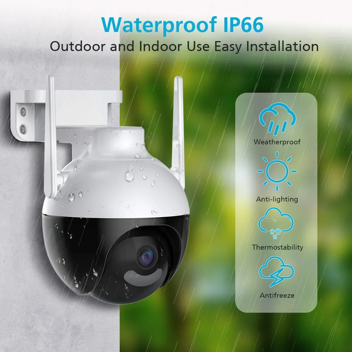4K 8MP PTZ IP 카메라 5xZoom 인간 감지 비디오 감시 카메라 WiFi 실외 컬러 야간 투시경 보안 보호 카메라