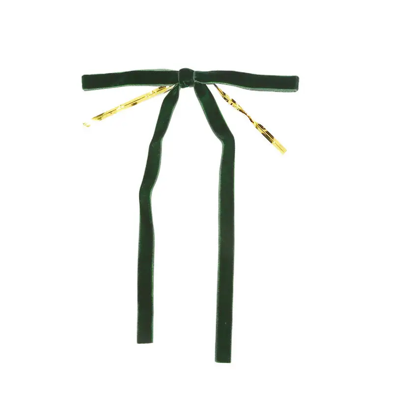 10pcs/set Red Christmas Bow Mini Xmas Tree Bowknot Pendant Ornaments For Home Decoration New Year Party DIY Gifts