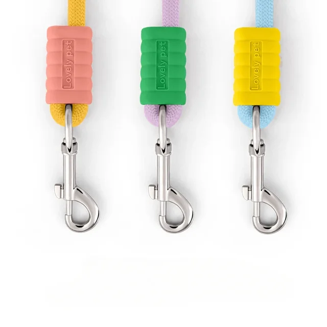 Dog Leash Can Be Worn Cross-body Cloud Foam Cotton Handle Contrast Color P Rope Puppy Goes Out for Pet Walking 3