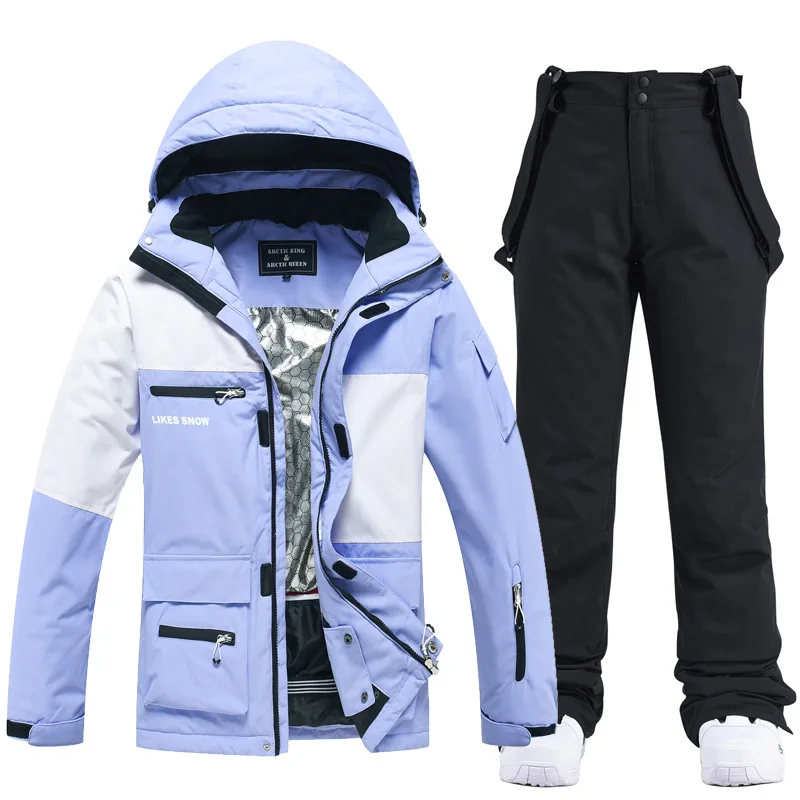 Ski Wear Women Winter Warm Ski Set Windproof Waterproof Snow Jacket Outdoor Sports Hot Equipm Snowboard Coat Trousers
