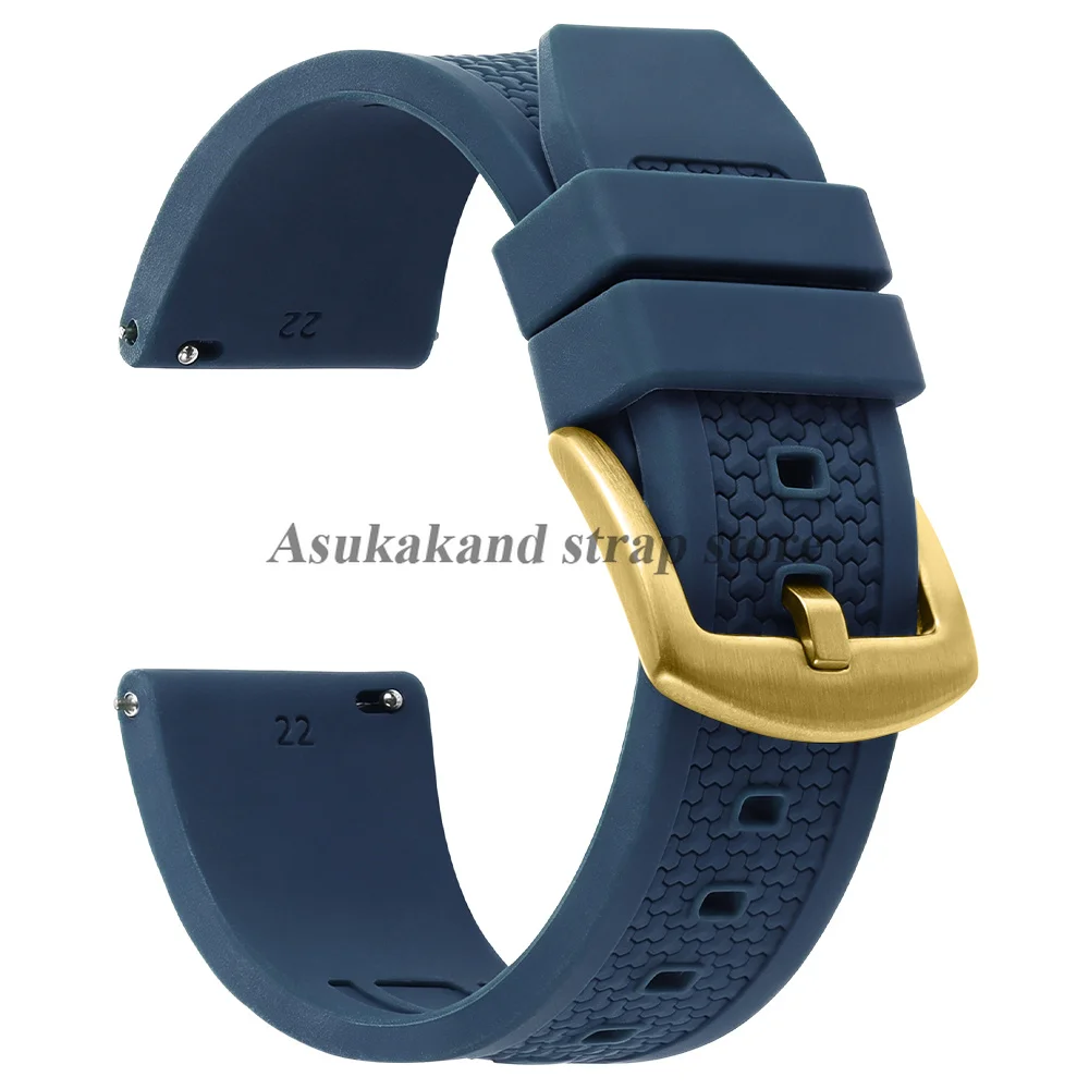 Enhanced Silicone Sport Watch Band with Quick Release - Men's Rubber Bracelet
