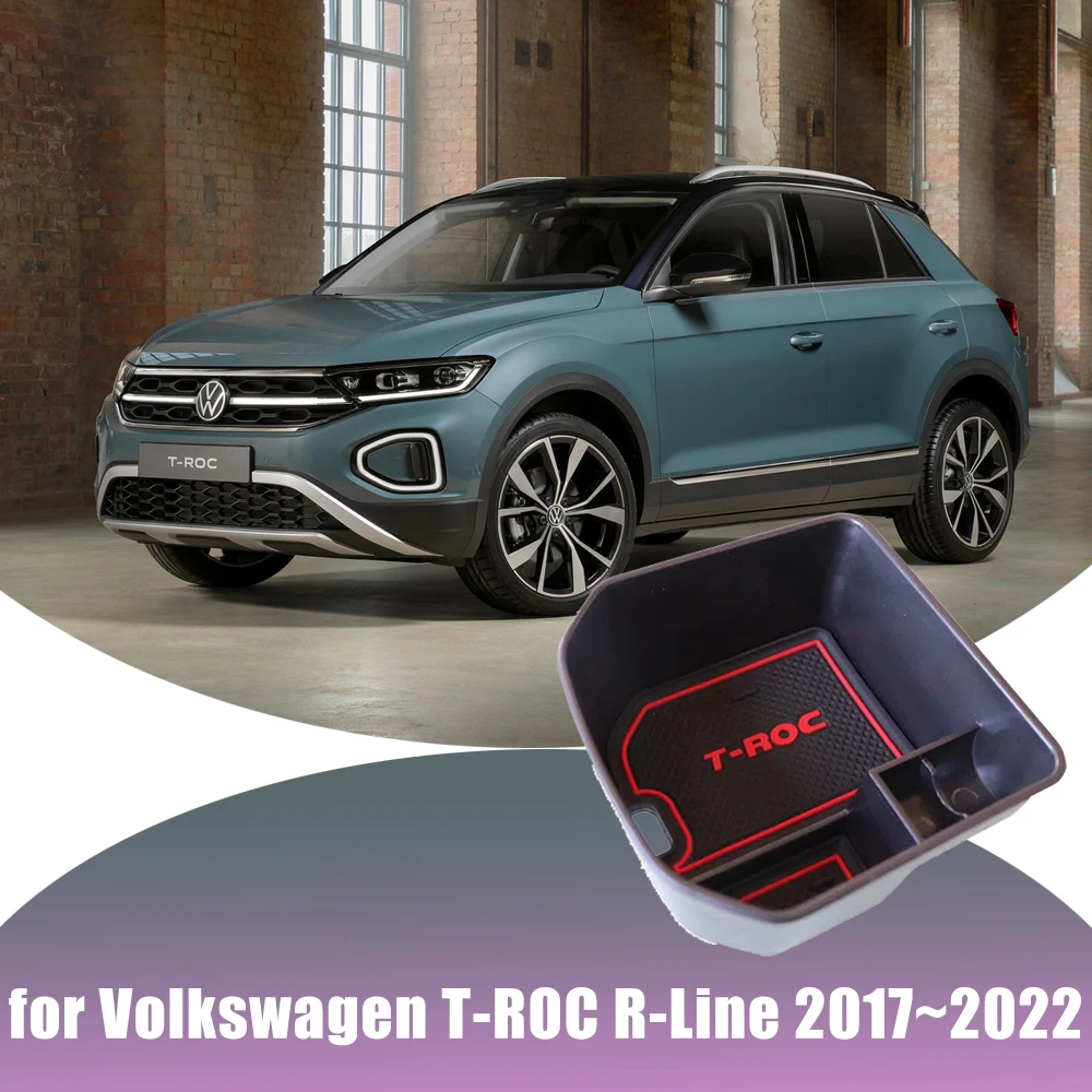 For VW T-roc Troc 2017-2020 2021 2022 2023 Volkswagen Accessories Armrest  Central Storage Box Console Glove Organizer Case - AliExpress