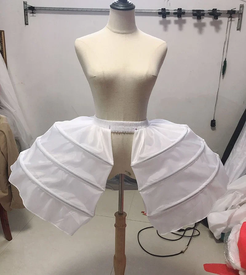 Petticoat Skirt Petticoat Underskirt Wedding Underskirt Lolita Petticoat Flower Girl Underskirt Wedding Petticoat Vintage Underskirt Women Medieval Victorian Cage Dress Short Bilateral Petticoat Clothing Baroque Crinoline Hoops Underskirt Cosplay Accessories