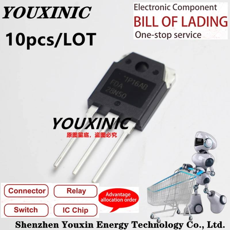 

YOUXINIC 2019 + 100 новый импортный оригинальный 28N50 FDA28N50 TO-247 FET 28A 500V