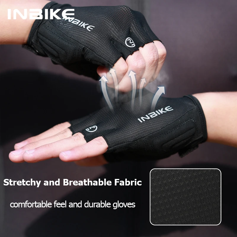 INBIKE Men's Cycling Gloves Half Finger Summer MTB Gloves Shock-absorption Mountain Bike Gym Sports Gloves Cycling Accessories 2