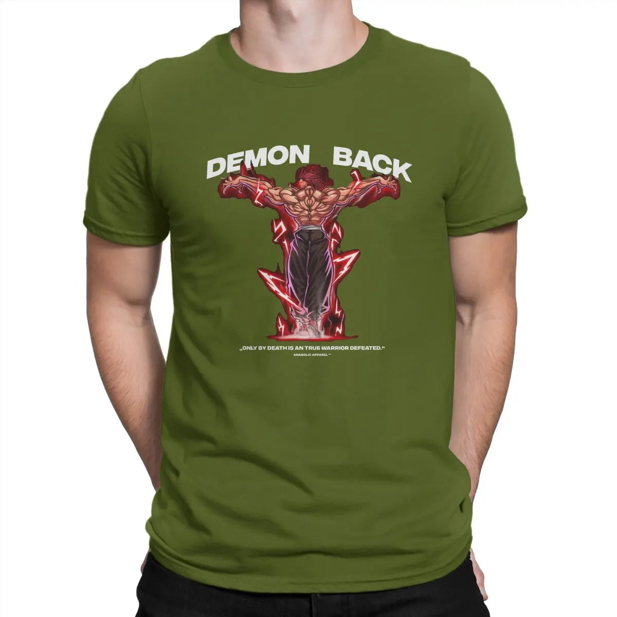 thumbnail image 1 of Camiseta de hip hop con estampado de Demon Back, ropa anabólica, BAKI, informal, de verano, para adultos., 1 of 7