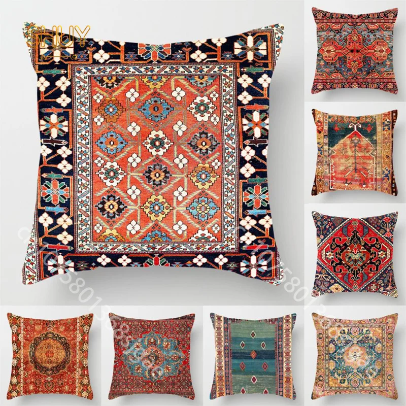 

Vintage Persian Turkey Style Pillowcase Decorative Cushion Cover for Sofa Bedroom Office Seat Car Chair Decor Home Pillow Cases