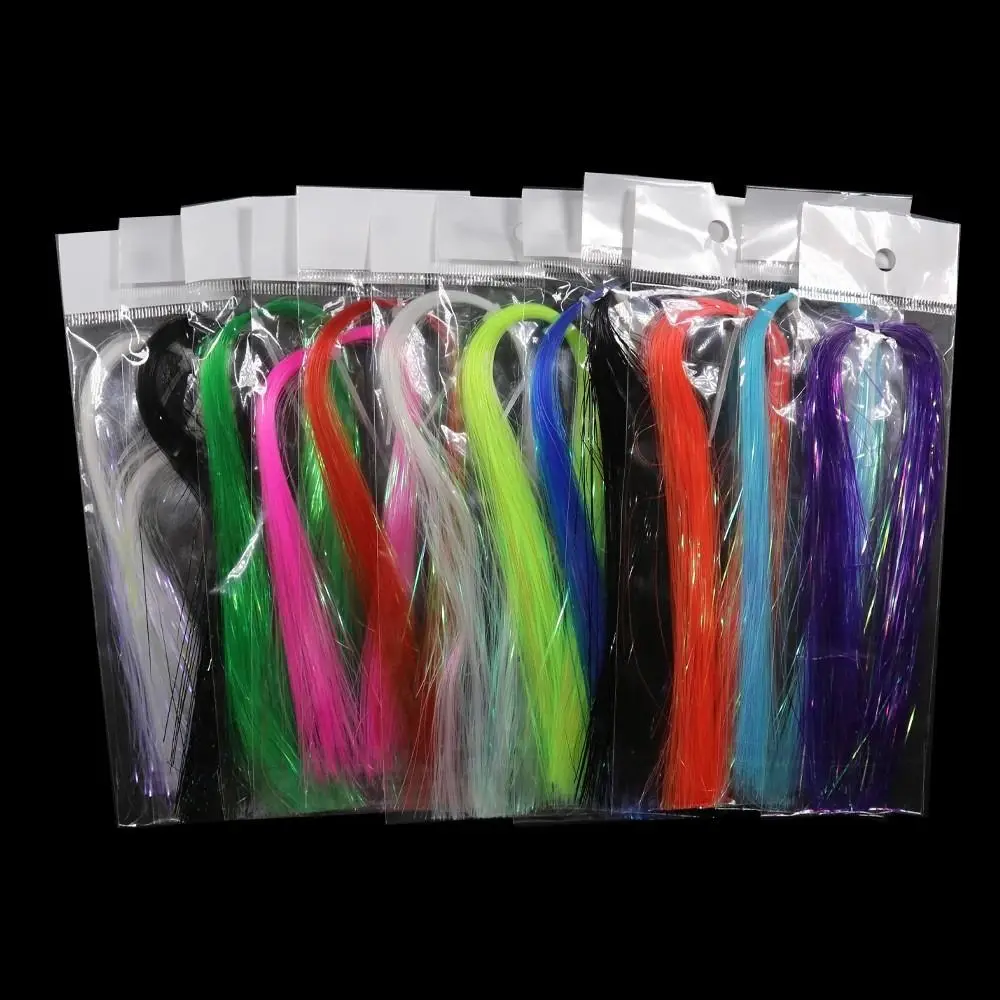 

Flash Accessories Tinsel Streamer Shining Fishing Lure Fly Tying Materials Assist Hooks Line Jig Hook Streamer Fly Tying Tinsel