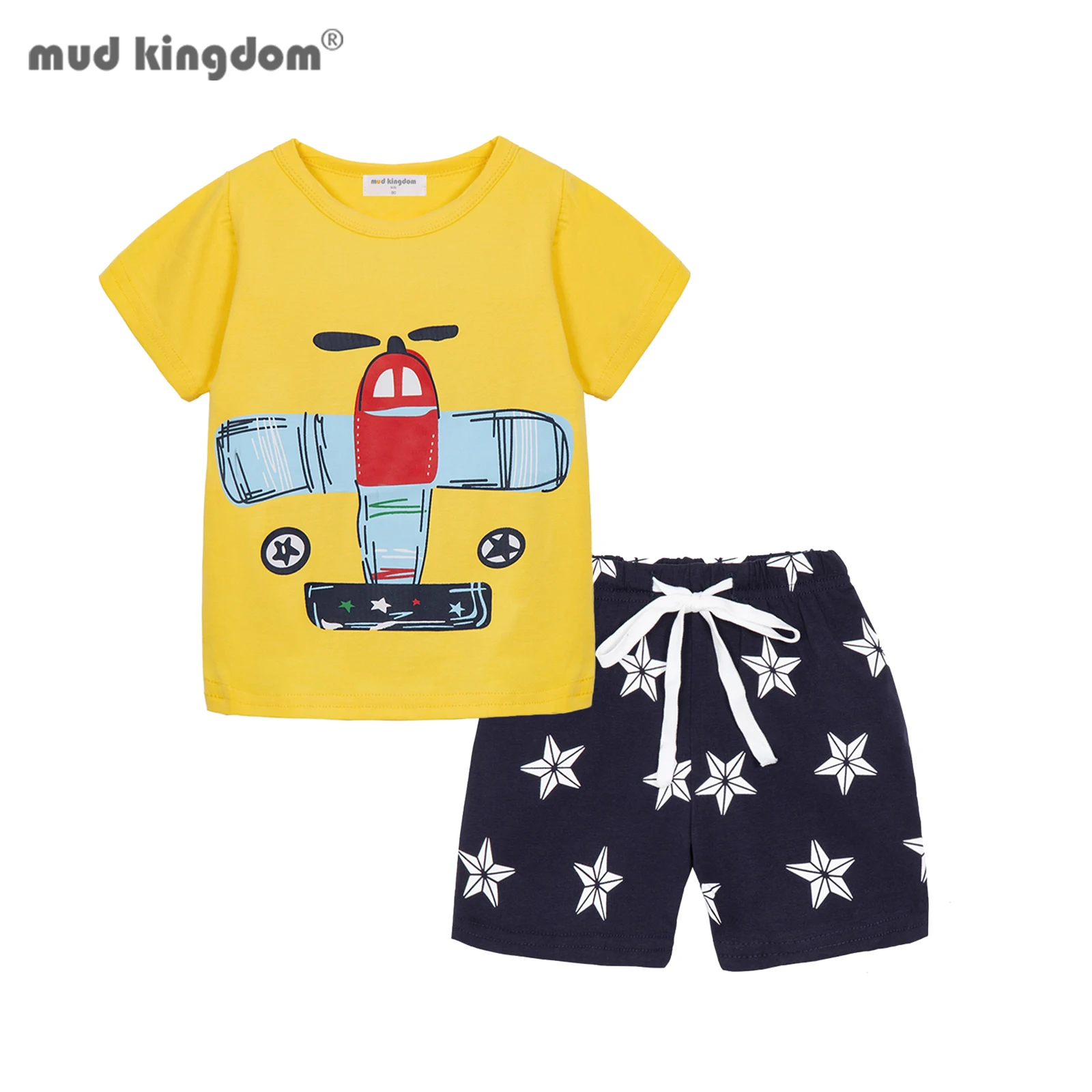 

Mudkingdom Summer Toddler Boy Outfits Drawstring Short Set Cute Boys Clothes Set Stripe Kids Clothing Beach Holiday Clothes