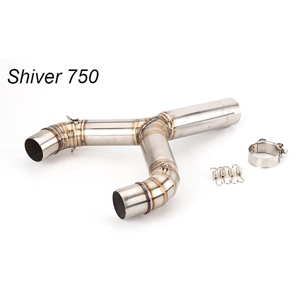 For Aprilia Shiver 750 Gt Sl750 Shiver750 2010 - 2016 Motorcycle Exhaust Escape Link Pipe Modify Mid Tube Connect 51Mm Muffler