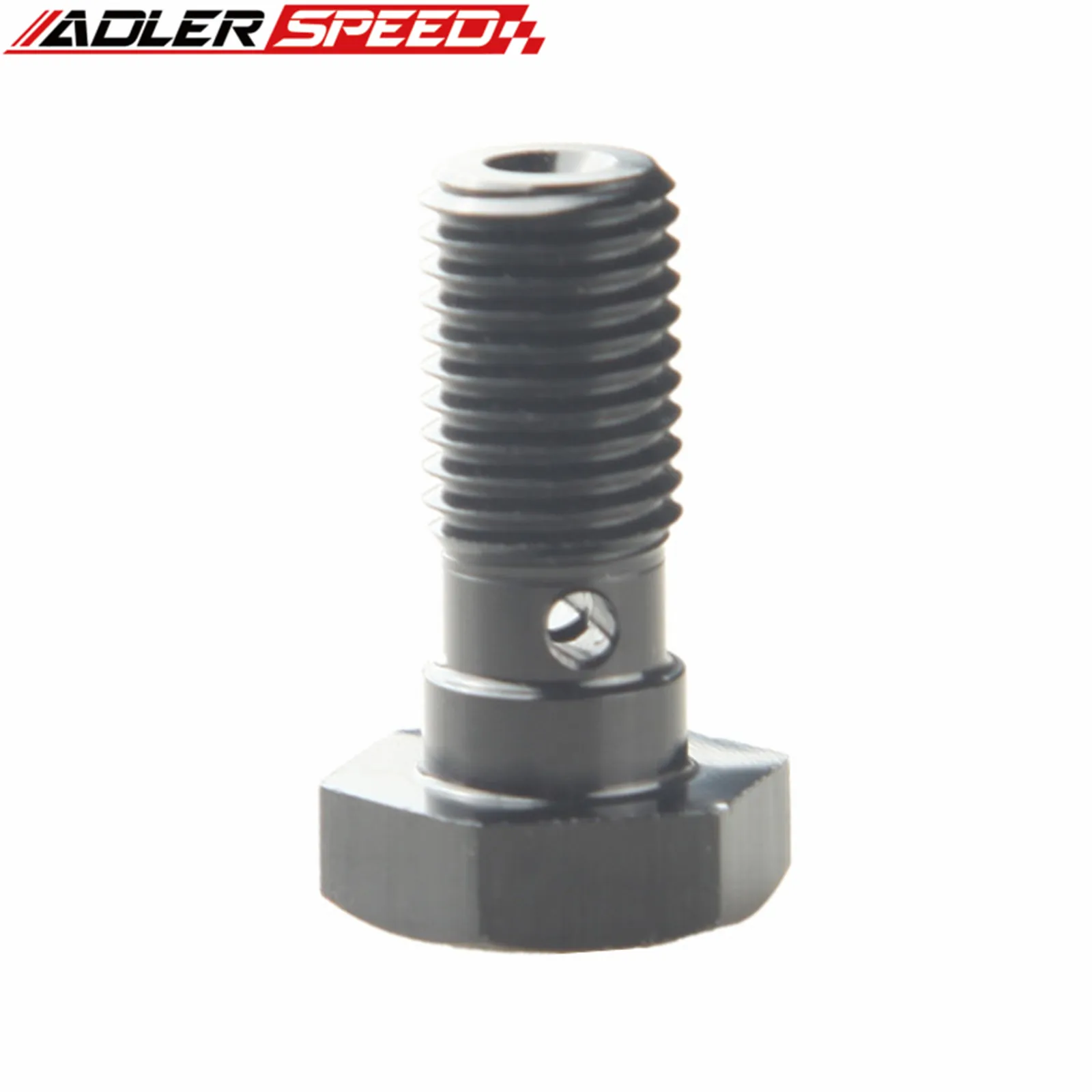ADLERSPEED 알루미늄 브레이크 피팅 어댑터 - 밴조 볼트 M8/M10/M12/M14/M16 x 1.0/1.25/1.5, 1/2-20, 7/16-24, 3/8-24 검정색