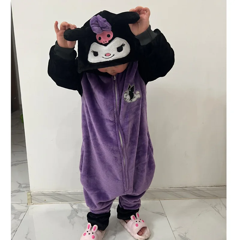 Manta Kawaii Kuromi para niños, disfraz de Cosplay Sanrio, ropa de
