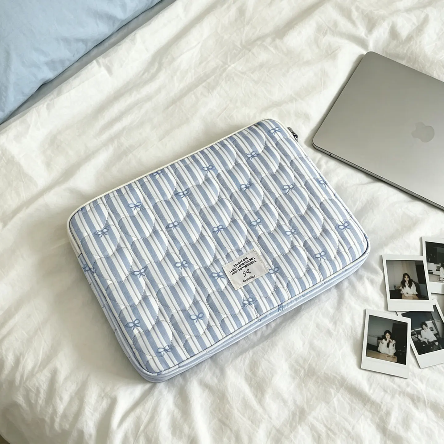 Elegant Quilted Shockproof Laptop and Tablet Sleeve - Stylish Protective Carrying Case