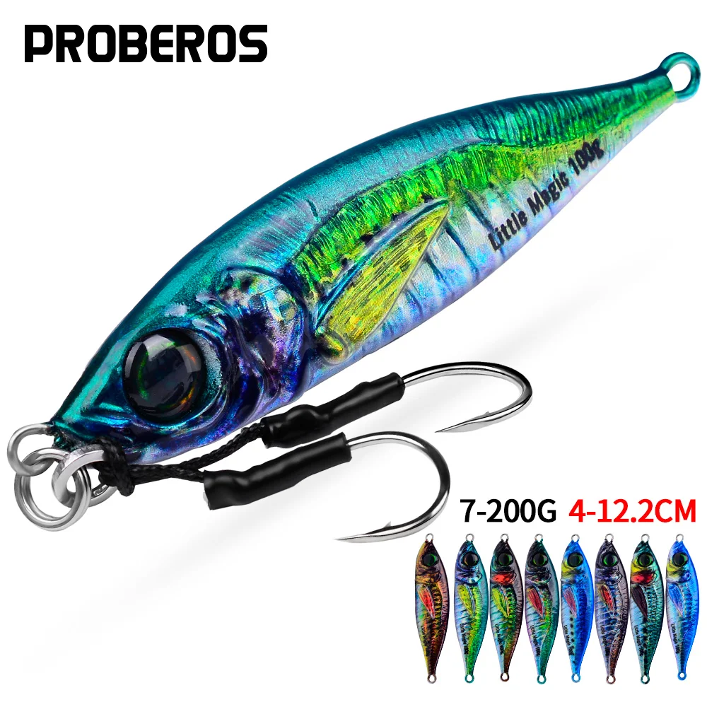 PROBEROS Hybrid-Jigging-Köder Ideale Meeresfischerei-Haken Lebendiges Köderdesign Langlebige Angelhaken Angelausrüstung
