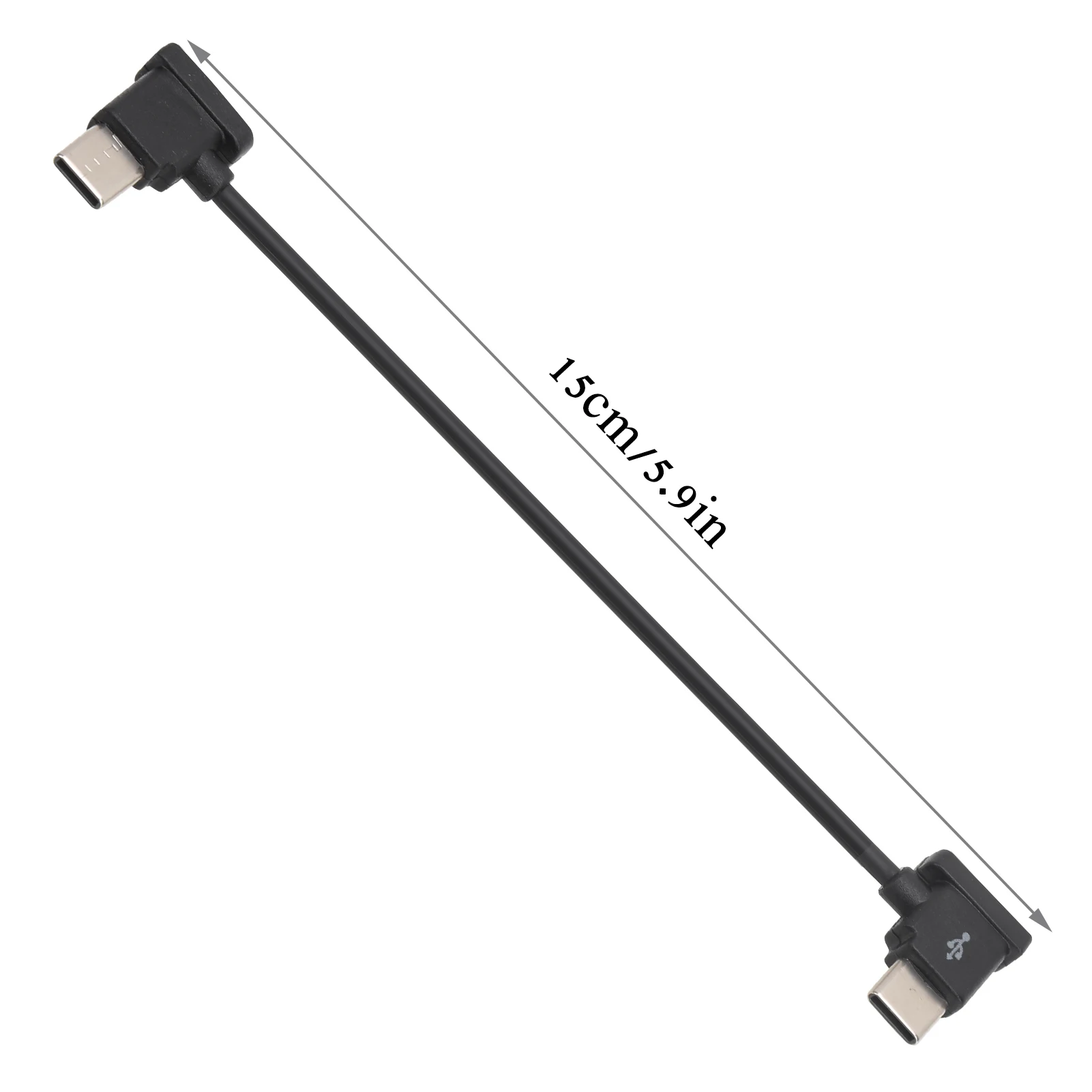 Branchement du câble de données Type-C 15cm sur la télécommande DJI Air 2, vue latérale.