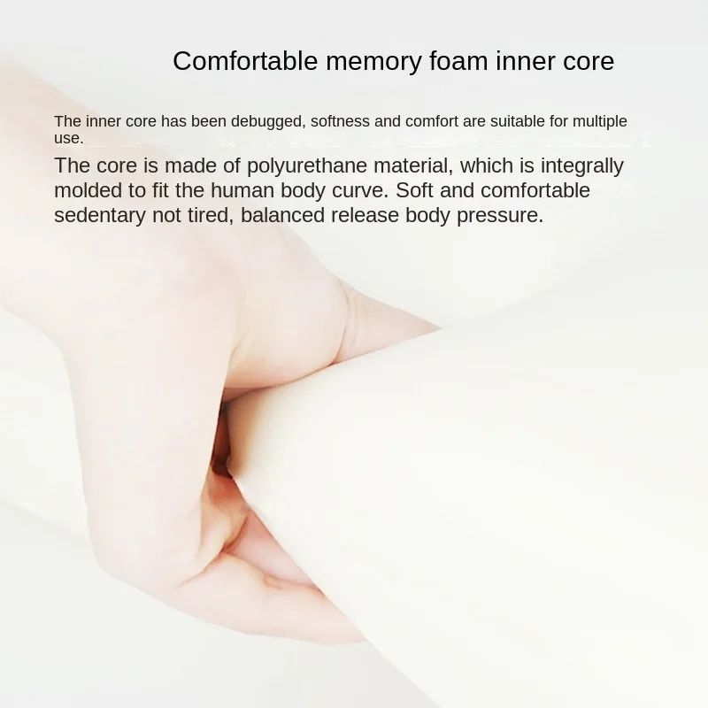 Couples Butt Cushion Adults Bed Waist Cushion Memory Foam Office Chair Washable Backrest & Lumbar Support