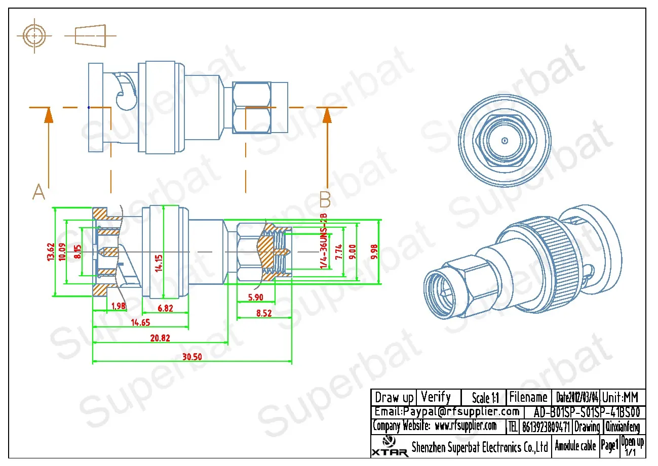 SMA BNC Adapter RF Coaxial Connector for Electronic Components