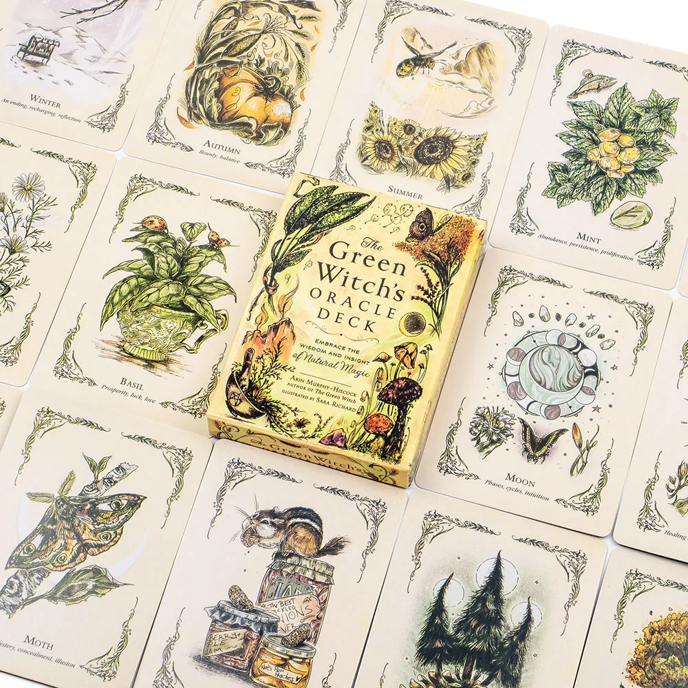 The Green Witch's Oracle Deck 50 Stück Wahrsagerei Fate Tarot Oracle Karten Party Unterhaltung Brettspielkarten 10,3 * 7,3 cm TK119K – Detail 13