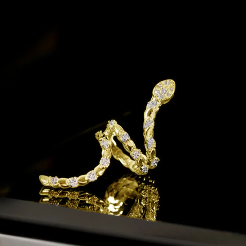 Ear Clip Earrings Clip Earrings Ear Clip Shiny Crystal Snake Earclimber Earrings 1pc for Women