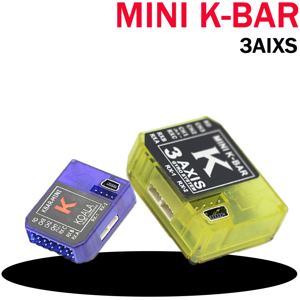 

MINI K-BAR K8 синий/желтый трехосевой гироскоп KBAR Gyro 3-осевой гироскоп PK VBAR B8 для вертолетов