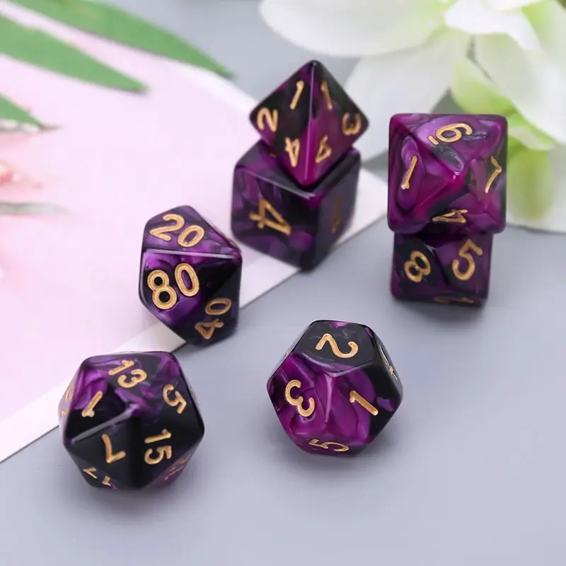 7 Pcs ũ ֻ    Ʈ D4 D6 D8 D10 D12 D20 KTV  Nightcl