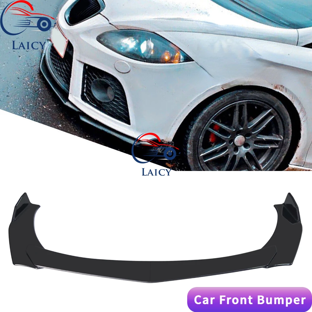 Ygapuzi Diffusore per paraurti posteriore per auto, protezione per splitter per gonna parafango laterale auto universale, spoiler per angolo di avvolgimento con 6 bulloni, 1 paio (Fibra di carbonio