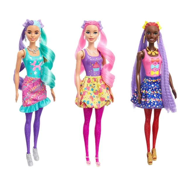 Barbie Color Reveal Doll, Glittery Purple with 25 Hairstyling &  Party-Themed Surprises Including 10 Plug-in Hair Pieces, Gift for Kids 3  Years Old & Up : Toys & Games