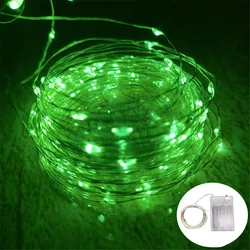 Enchanting Fairy Light String - Battery - Powered Copper Wire LED for Indoor and Outdoor Decor (Green)