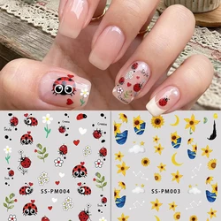 Adorable Cartoon Frog and Avocado Nail Art Stickers - Green Kawaii Animal & Fruit Designs (Beige)