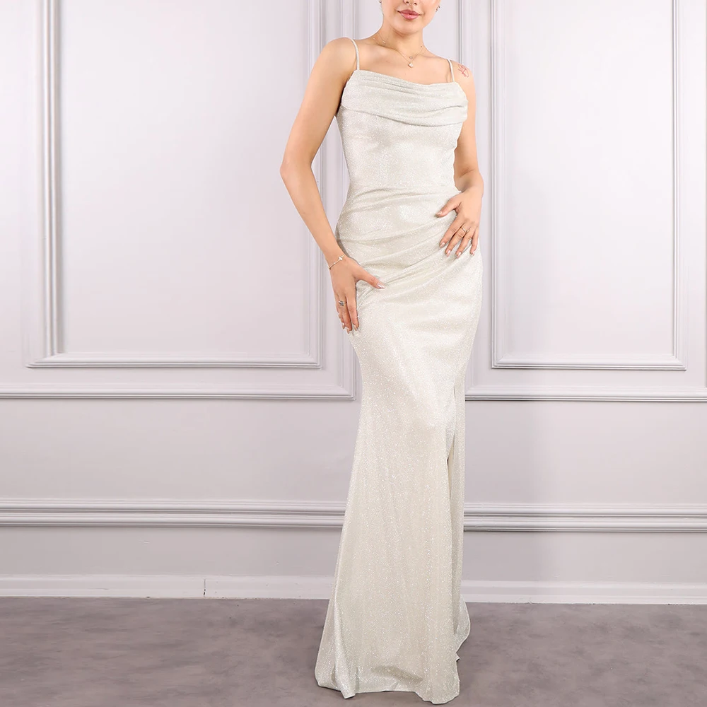 Long Prom Dresses Saudi Arabia Sleeveless Satin Evening Gowns Y909 main image 1