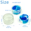 3 pcs 5ML 7ML 10ML Acrylic shell silicone wax container Pill Storage box Oil container smoking tobacco container 3