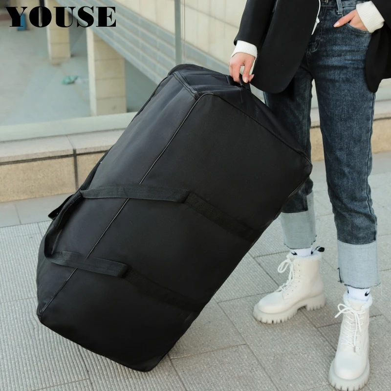 Bolso de viaje con ruedas mujer, bolsa de mano cubiertas laterales grandes para fin de semana, accesorios de maleta, conjunto de equipaje, bolso de mano | - AliExpress