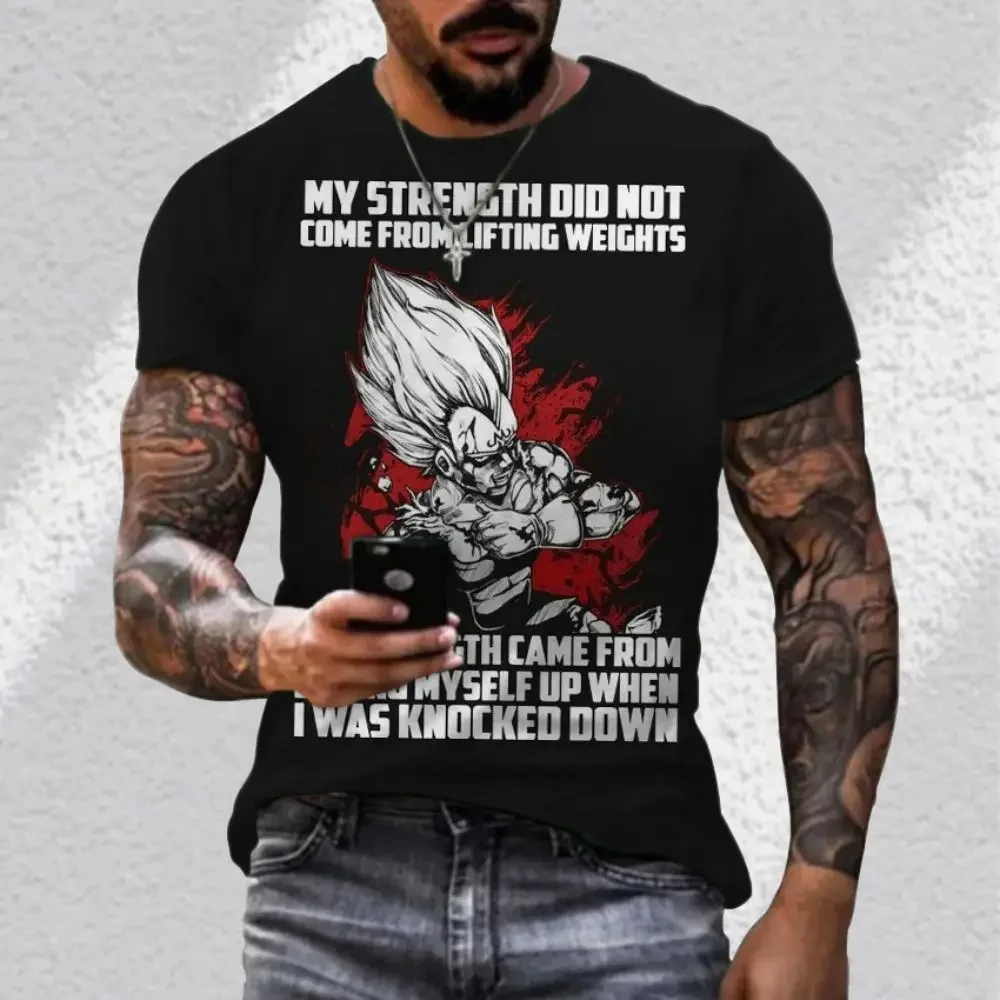 Goku Dragon Ball Z Men's T Shirt Vegeta Streetwear Trend GYM