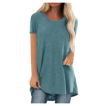 Fashion Solid Color 3D Print T-shirt Women Streetwear Short Sleeve T Shirts Y2K Tees Tunic Tops Oversized Girls Tshirt Clothing 1