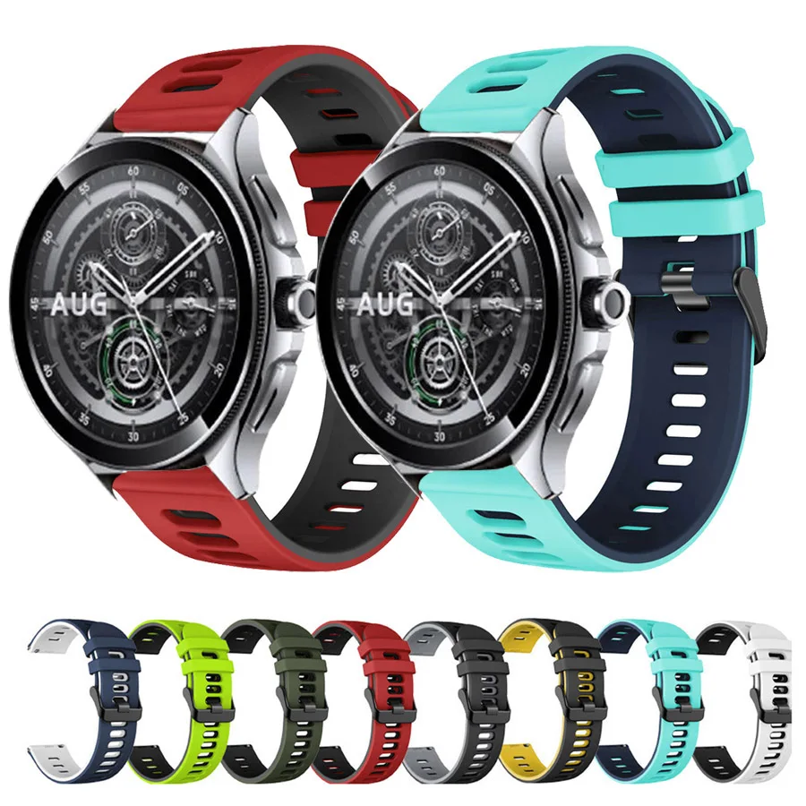  Correa de reloj inteligente de 0.866 in para Xiaomi MI Watch/MI  Watch Color 2 Correa de silicona de repuesto para reloj (Color: Color H,  Tamaño: para Mi Watch Color 2) : Electrónica