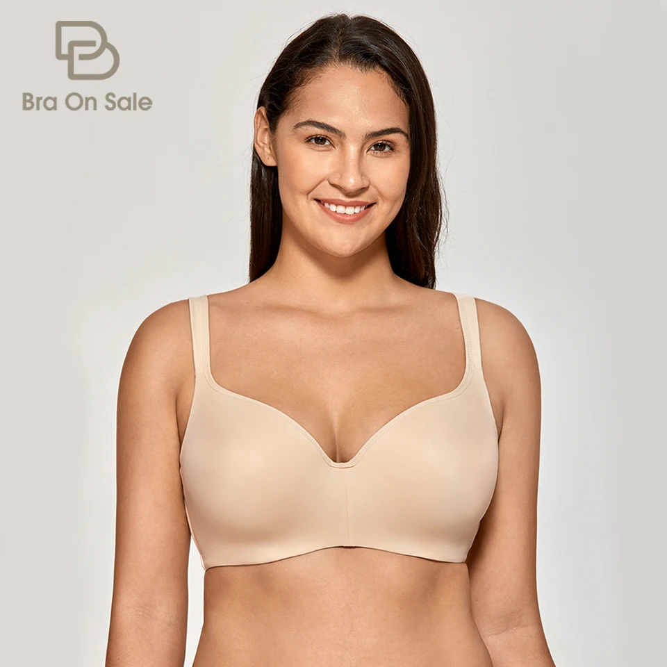 BRA FULL COVERAGE WIDE STRAPS BEIGE UNDERWIRE SOFT CUP MADE IN EUROPE D DD  E F