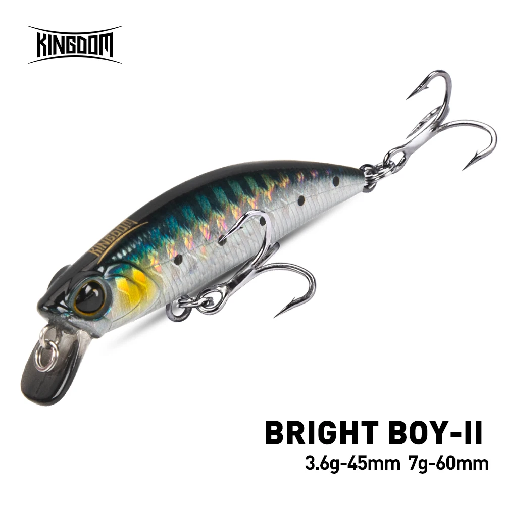 Kingdom Sinking Minnow Fishing Lure 45mm 60mm Far Casting Artificial Hard Wobbler Crankbaits Slim Body Hard Baits For Trout Bass
