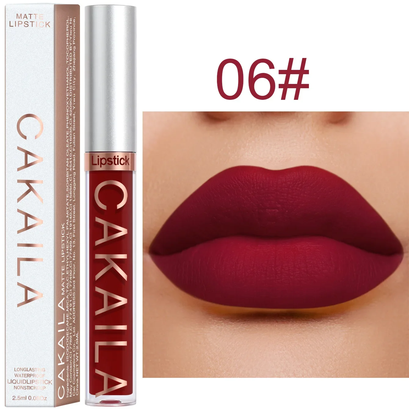 thumbnail image 1 of Sexy Long Lasting Velvet Matte Lip Gloss Liquid Lipstick Lip Makeup Women Beauty Red Nonstick Cup Waterproof Lip Gloss, 1 of 5